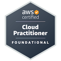 AWS Certified Cloud Practitioner badge